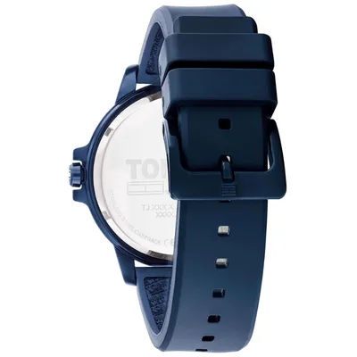 Tommy Hilfiger Men's Plastic & Aluminum Case and Silicone Strap Watch