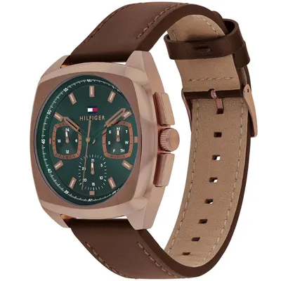 Tommy Hilfiger Men's Multifunction Brown Stainless Steel Bracelet Watch