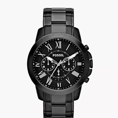 Fossil Grant Chronograph Black Dial Men's Watch