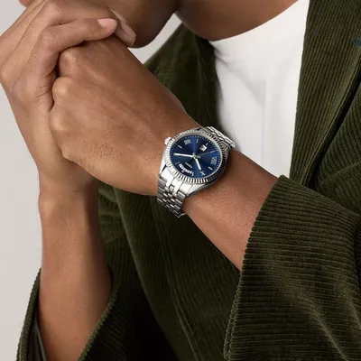 Fossil Campbell Blue Dial 42 mm Men's Watch - FS6140