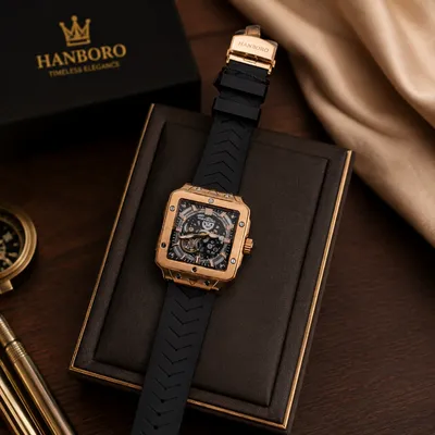 HANBORO-972 — Premium Automatic Skeleton Watch