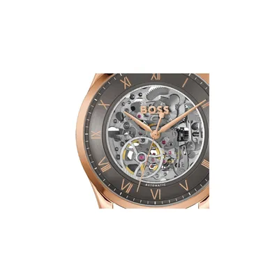 BOSS Principle Skeleton Mech-Automatic Dark Grey Round Dial Men's Watch