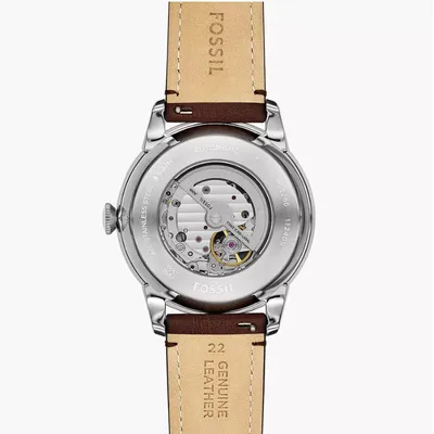 Townsman 44mm Automatic Brown Leather Watch