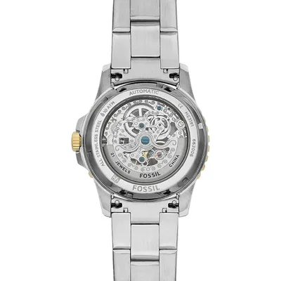 Fossil FB-01 Automatic Skeleton Blue Dial Men's Watch