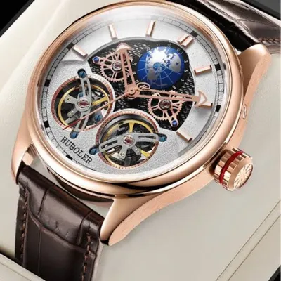 HANBORO Star Series Men's Luxury Fashion Watch Fully Automatic Mechanical Hollow Waterproof 