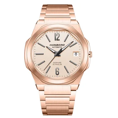 HANBORO Ultra-Thin Steel King Series Men's Fully Automatic Mechanical Pearl Tourette Watch Fashion Personalized Watch 018