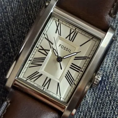 Fossil Carraway Cream Dial Leather Men's Watch