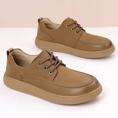 New Men's Breathable Casual Leather Shoes Lazy Loafers Sneakers Men's Shoes 