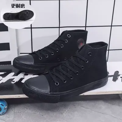 Men Converse shoes high-top couple canvas shoes men's shoes rubber vulcanized casual shoes Korean-style