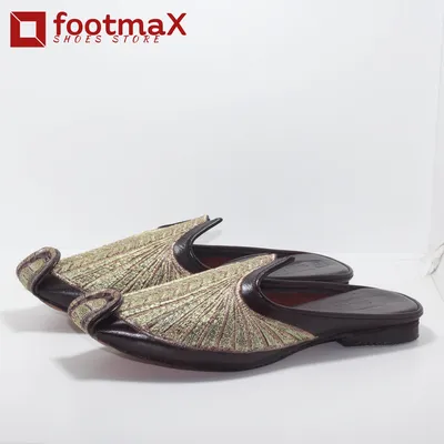 Men Embroidered Leather Slippers – Luxury and Comfort