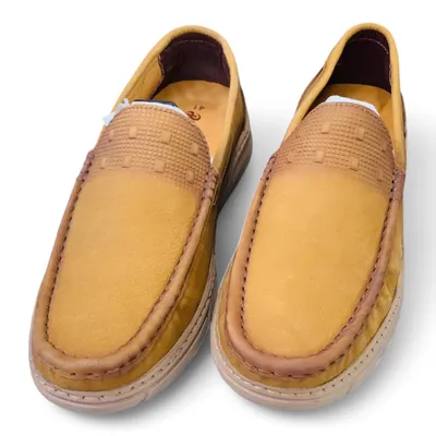 Men’s Brown chocolate Leather Casual Loafers – Comfortable Slip-Ons