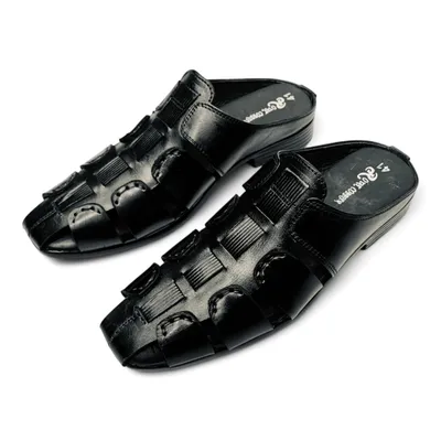 BROVAL COBBER Men’s Brown Leather Sandals – TOTAL COBBLEG Comfort