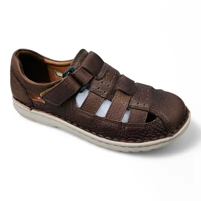 Clarks Men’s Pure Leather Fisherman Sandals – Vietnam Made – Black Chocolate