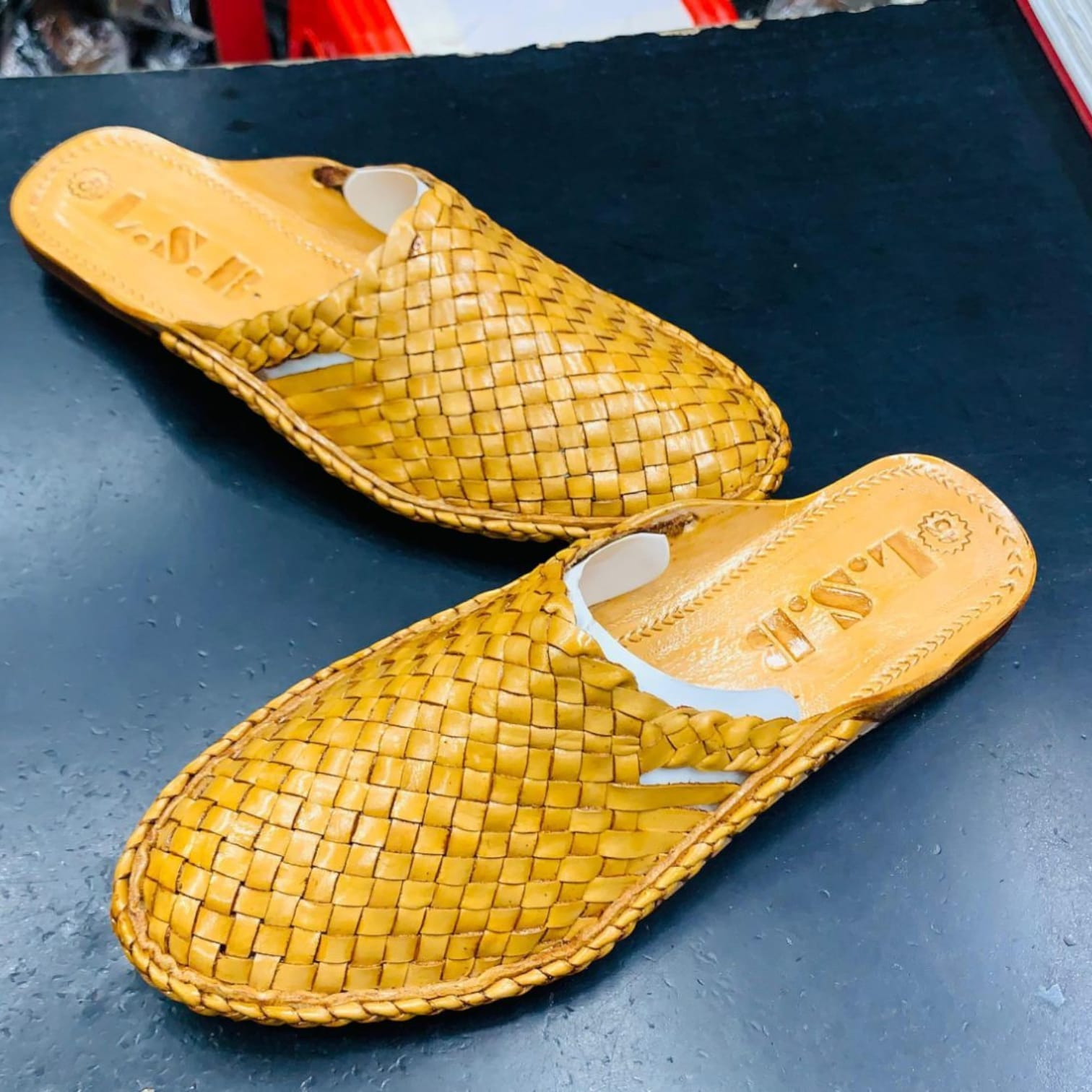 Desi Hangover Men’s Handcrafted Woven Leather Casual Mules – Daily Style