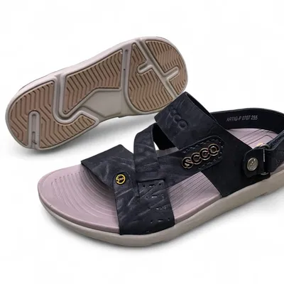 SCCO Men’s Black & Grey Sporty Sandals