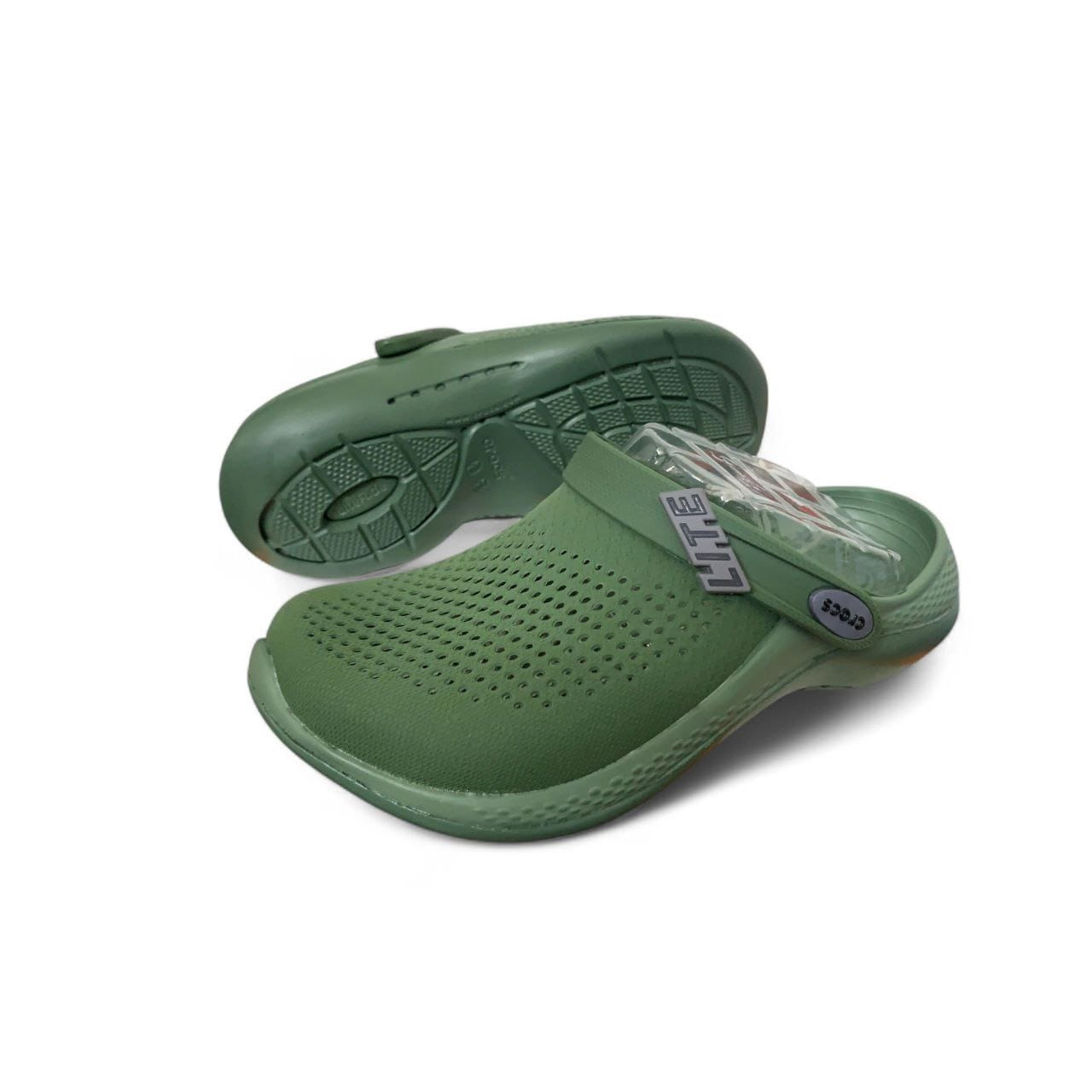 Crocs 360 Slides Slippers for Men Black Green Sizes M6-M10 All-Day Comfort