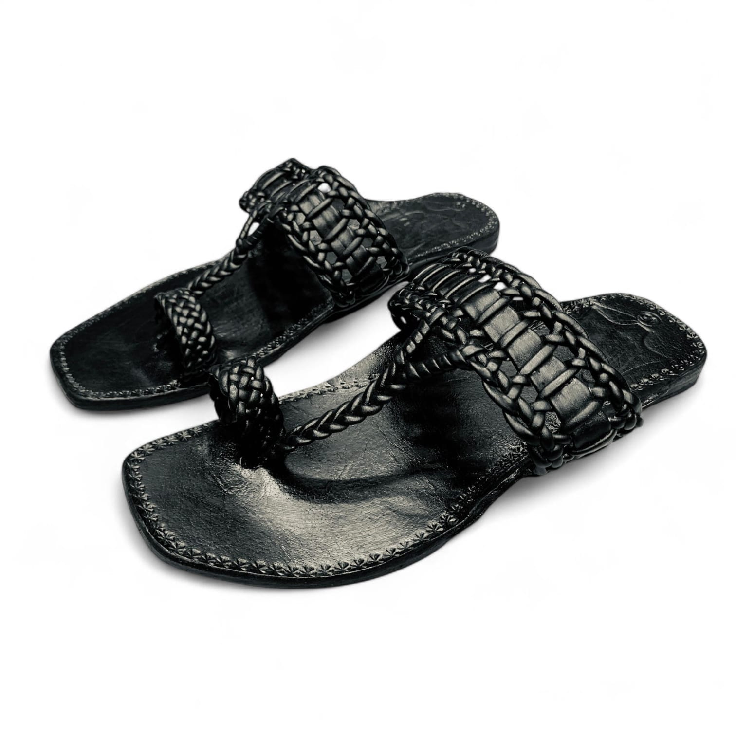 Original Handmade Leather Men’s Kalaphuri Sandals | Black & Coffee Colors | Sizes 39-43