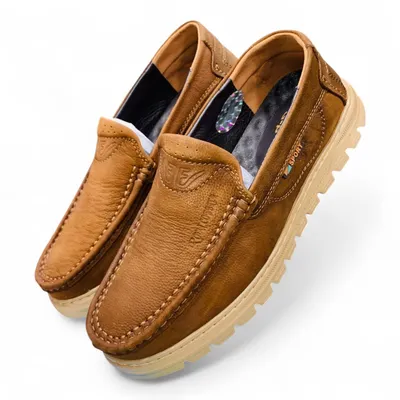 Men’s Brown Casual Loafers | Stylish Slip-On Shoes