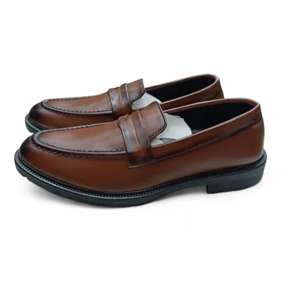 Men’s Brown Formal Loafers | Classic Slip-On Shoes