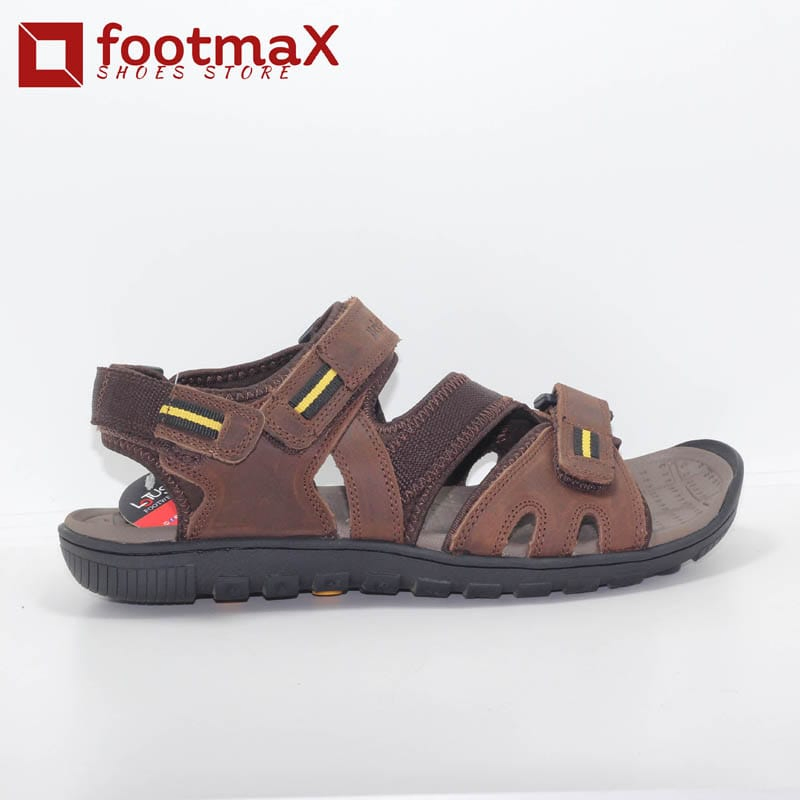 Leather brightox sandals for men choclate leather EVA insole material