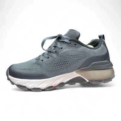 Skechers Max Cushioning Elite—Gray Mesh Runner with Goodyear Outsole