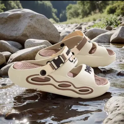 BULLO COOL Person Sandals — Ventilated Slip-Ons with Buckle Strap 