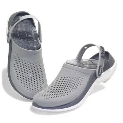 Crocs Slides Slipper – Black & Ash | Comfortable & Lightweight Footwear