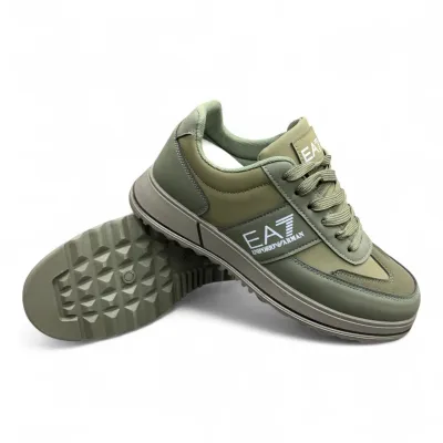 EA7 Green Sneakers — Premium Streetwear with Branded Style 