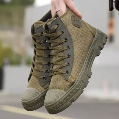 Labor Protection Shoes Men's Breathable Iron Buckle Design Casual Shoes