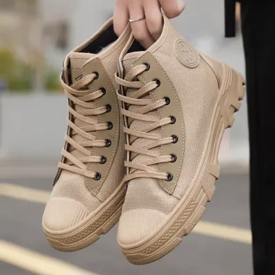 Labor Protection Shoes Men's Breathable Iron Buckle Design Casual Shoes