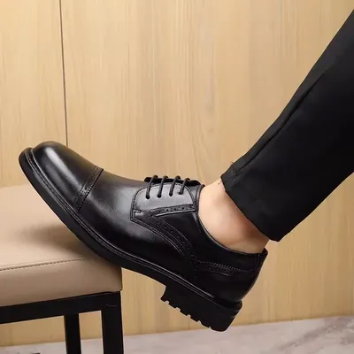 Foreign trade men's shoes spring and autumn soft bottom British business formal wear shoes genuine leather 