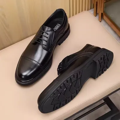 Foreign trade men's shoes spring and autumn soft bottom British business formal wear shoes genuine leather 