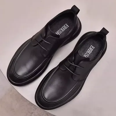 Leather Shoes for Men  Spring New Style Soft Sole Soft Surface Round Toe Breathable Casual Business Formal Shoes