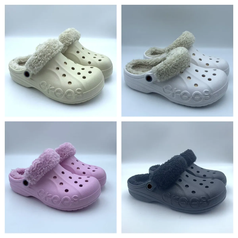 Croos New Star Beja Autumn and Winter Star Classic Men's and Women's Shoes Couple Blyzen Fleece-Lined Cotton Slippers