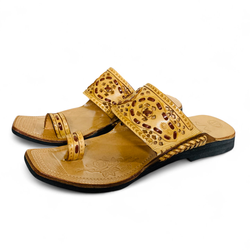 Tan Kolhapuri Chappals — Handcrafted Leather Sandals 