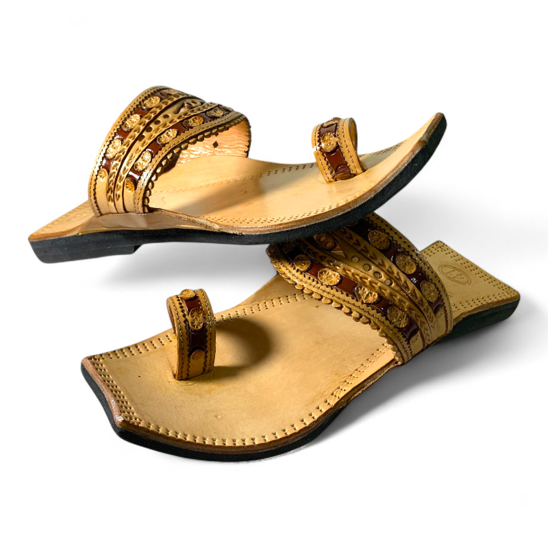 Tan Kolhapuri Chappals — Handcrafted Leather Sandals  for men