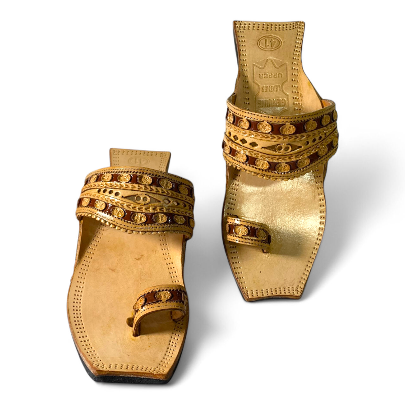 Tan Kolhapuri Chappals — Handcrafted Leather Sandals  for men