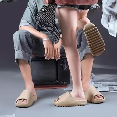 Stepping on excrement feeling trendy slippers Men summer outdoor wear SLIDE thick-soled height-increasing 