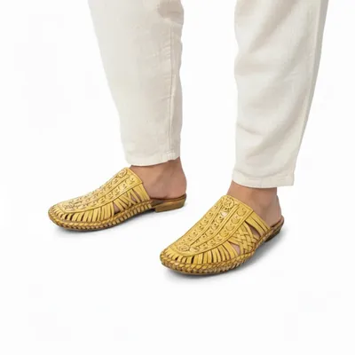 Hand made  Hangover Men’s Handcrafted Brown Leather Casual Mules – Daily Style