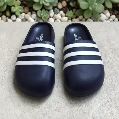 Men’s Black & White Stripe Slides – Premium Comfort