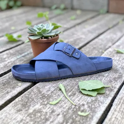 Men Genuine Leatheer flat sandals