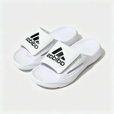 Men's Three-Stripe Sport Slide Sandal | Lightweight Chunky Sole Casual Slipper