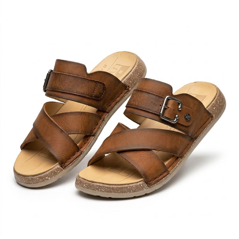 Men's Double-Strap Cork Footbed Sandals 