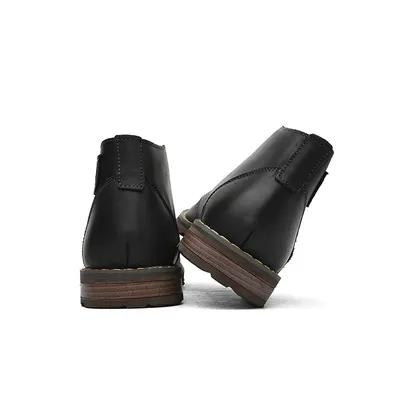  Genuine Leather Lace Up Boots