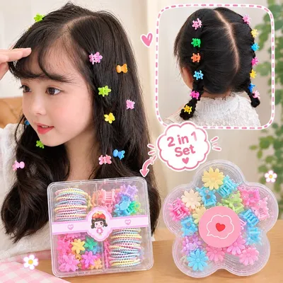 Hair Ties and Hair Clips Accessories Set