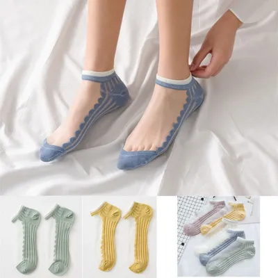 Fiberglass Spring Transparent Socks (1 Pairs)