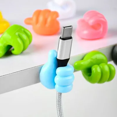  Hand Shaped Mini Cable Organizer Holder ( 10 Pc)