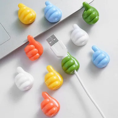  Hand Shaped Mini Cable Organizer Holder ( 10 Pc)