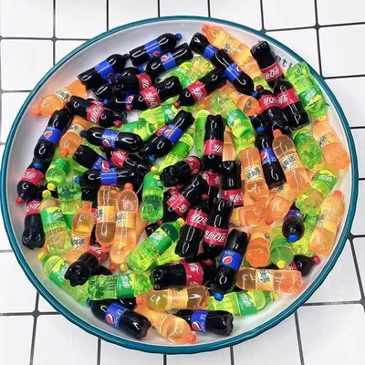 Miniature Simulated Beverage Bottles (10 Pc)