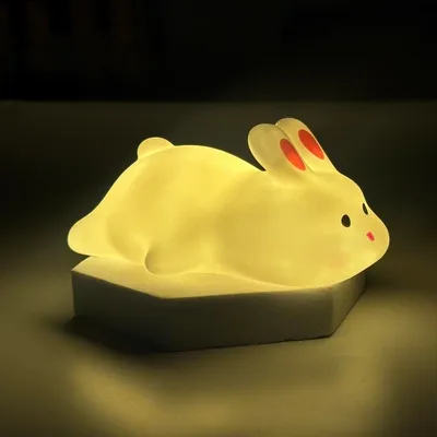 Cute Rabbit Night Light Lamp (1 Pc)